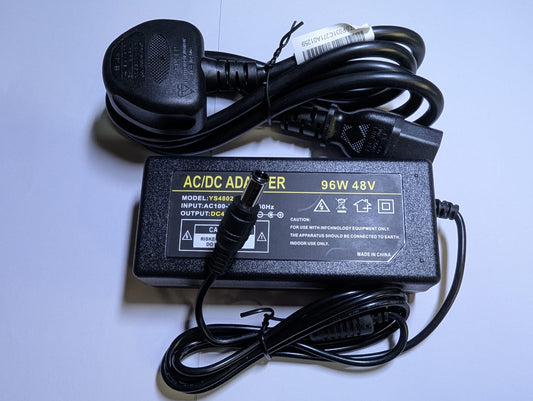 Replacement 48V AC-DC Adapter Power Supply for POE Reolink RLN8-410 NVR CCTV Box