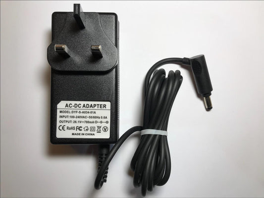 Replacement Charger for 27V 780mA TYBSDC2700780 for Silvercrest SHAZ 21.6V B2