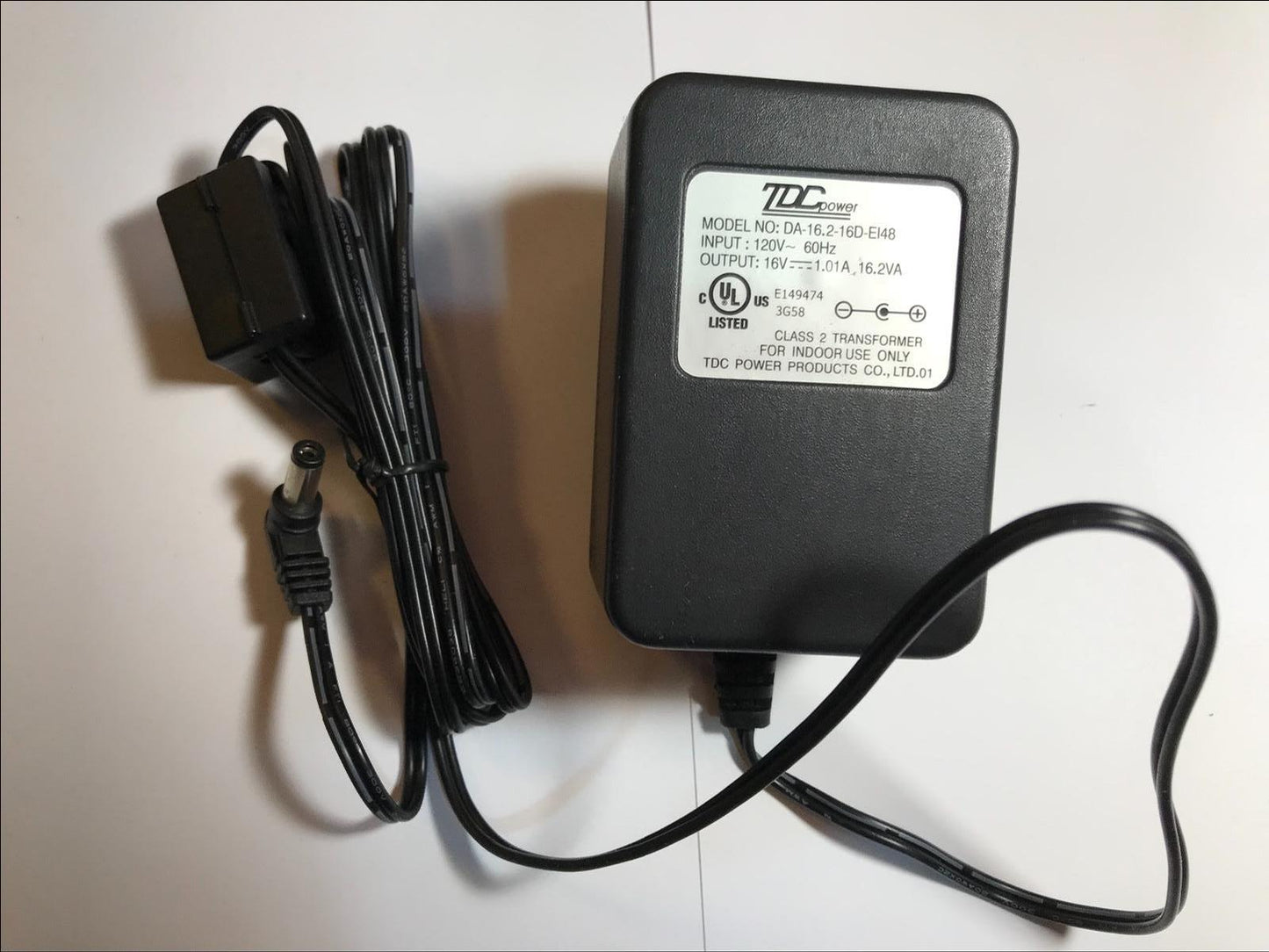 USA 16V 1A MAX 16VA TDC POWER MODEL NO DE-16-16D57/9 16D 57/9 TRANSFORMER POWER