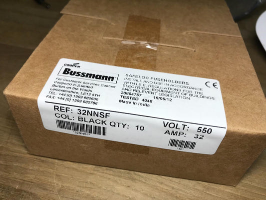 1 x Cooper Bussmann 32A Rail Mount Fuse Holder 32NNSF for F1 Fuse, 660V AC