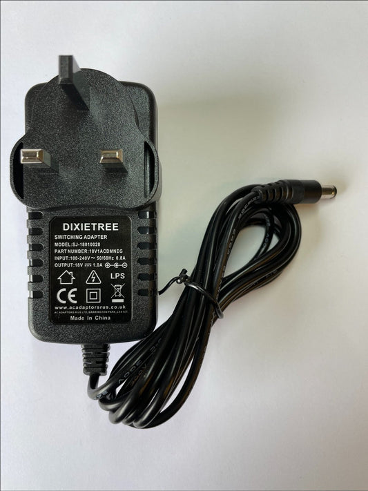 18V 1A Mains AC-DC Adaptor Power Supply for Joyo JP-02 Guitar Effects Pedals