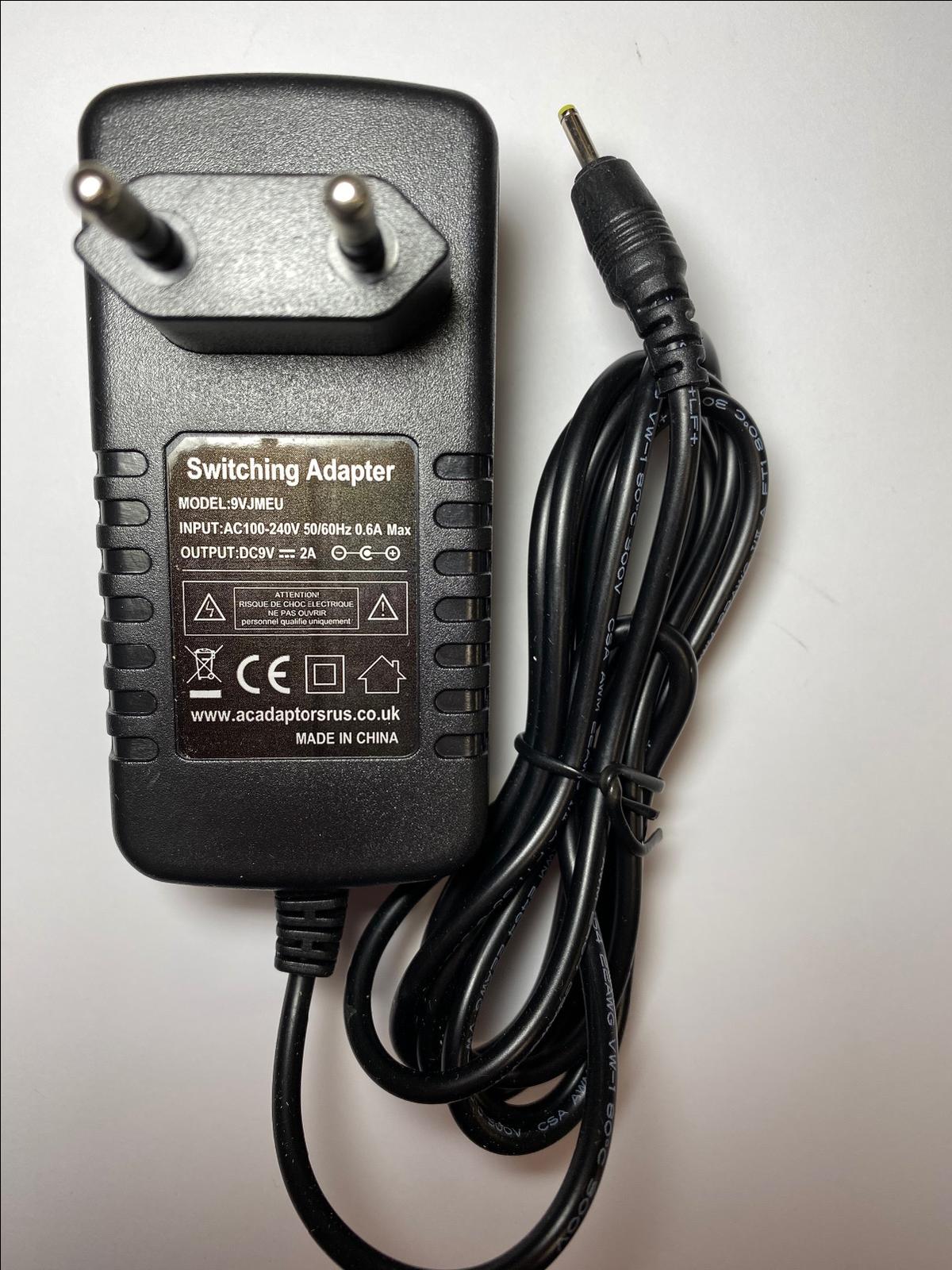EU MID WM8650 WM 8650 ANDROID TABLET 7" & 8" 9V AC Adaptor Power Supply Charger