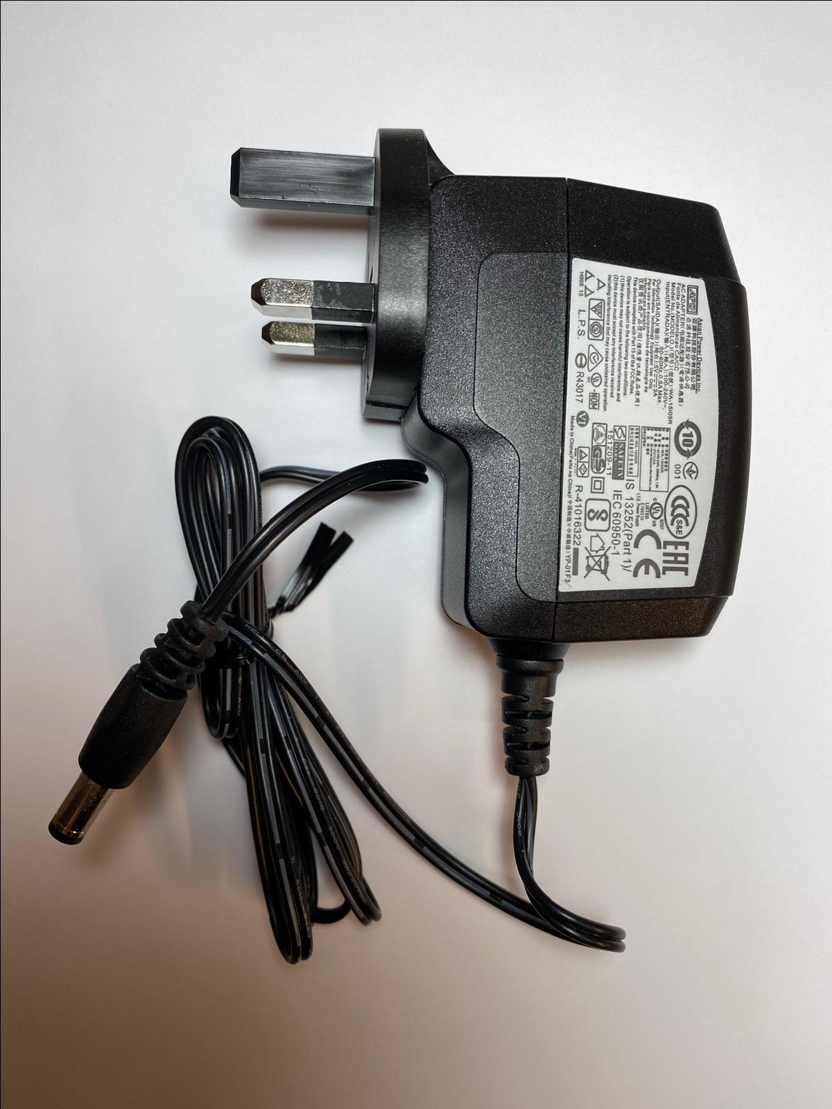 UK 5V 3A APD WA-15I05R AC ADAPTER POWER SUPPLY with 5.5mm x 2.5mm / 2.1mm