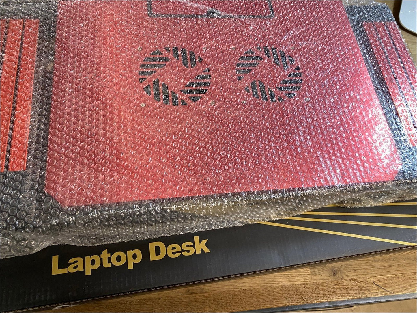 RED Laptop Portable Cooling Table Sofa Desk Stand + Folding Multi Angle Legs