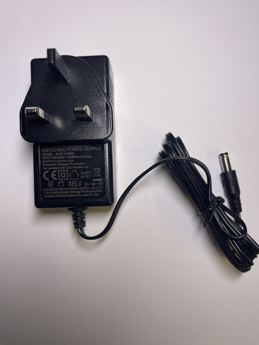 Replacement 12V 3A AC-DC Switching Adaptor for Seagate Game Drive (2021)