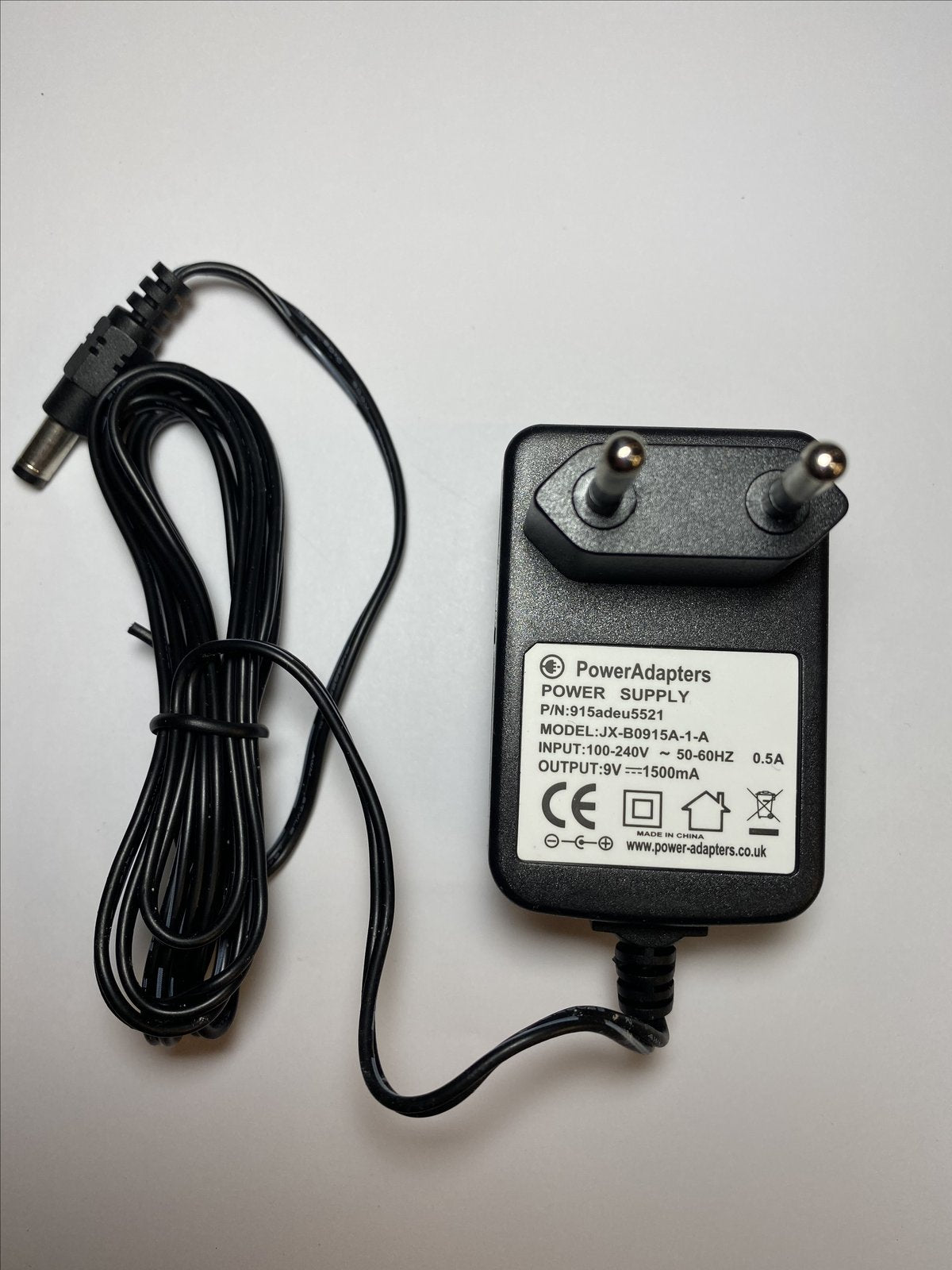 EU 9V 1500ma 1.5A AC-DC Switching Adaptor Power Supply 5.5mm x 2.1mm