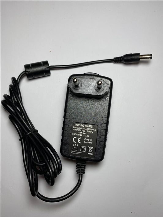 EU 12V 2.0A 2A AC-DC Switching Adaptor Power Supply model SOYA024A-1200200EU