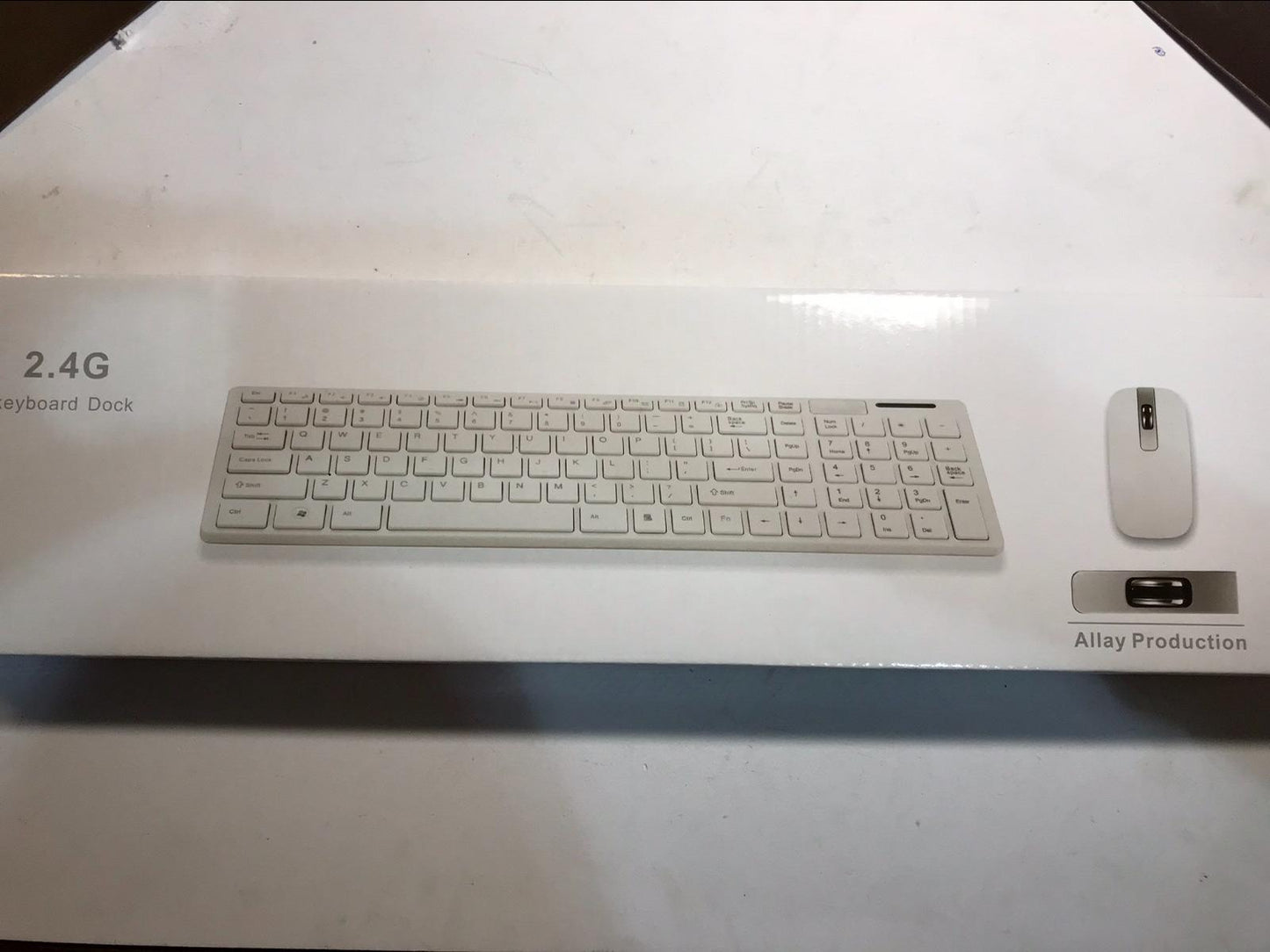 White Wireless Keyboard with Number Pad and Mouse for HP All-in-One 24-f0025ng