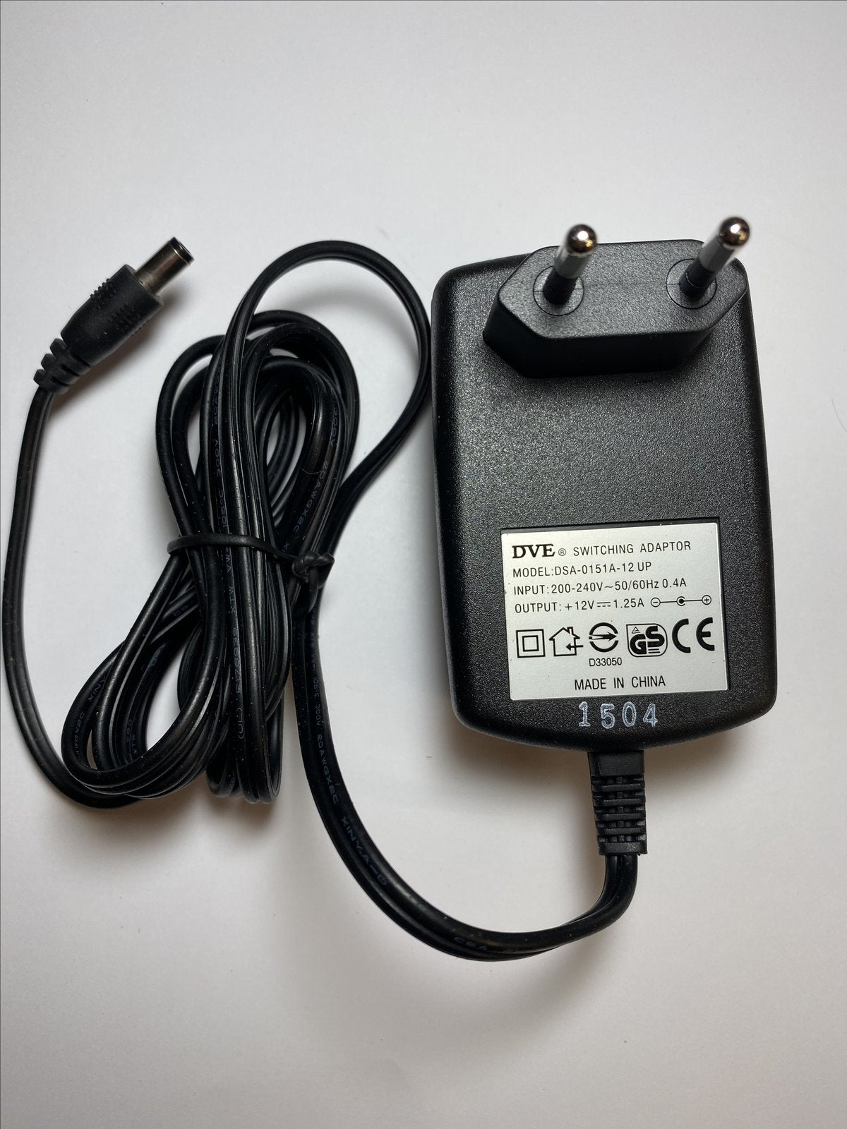 EU 12V 1.25A AC-DC Switching Adaptor Power Supply DSA-0151A-12 UP 5.5mm x 2.1mm