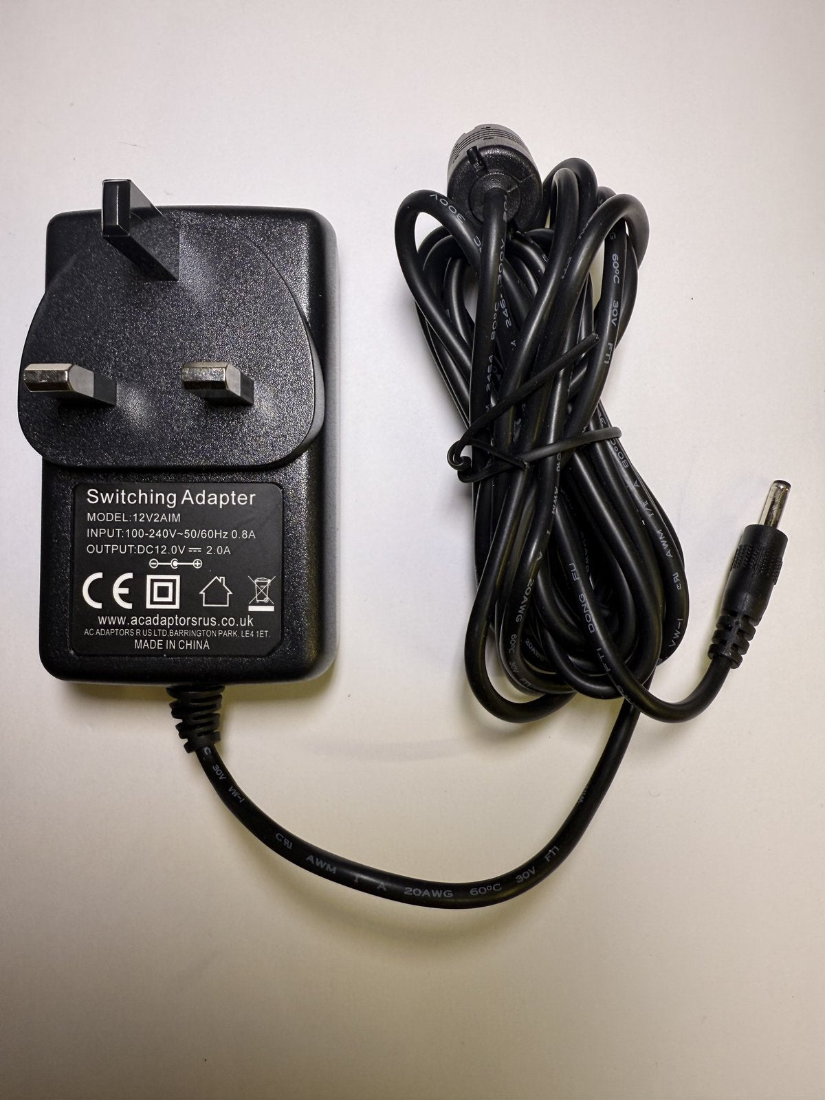 Replacement 12V 2A AC-DC Adaptor Charger for CODA Spirit 13.3" Windows 10 Laptop