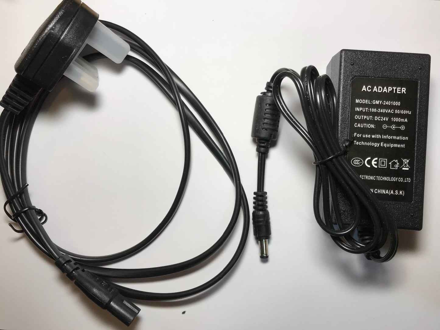 24V 24.0V 1A 1000mA AC-DC Switching Adaptor Power Supply Desktop C7 C8 5.5mm UK