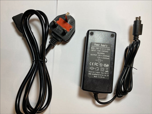 Replacement 12V 5V 5 Pin AC Adaptor for TABLEAU Power Adapter TP2 with UK Plug