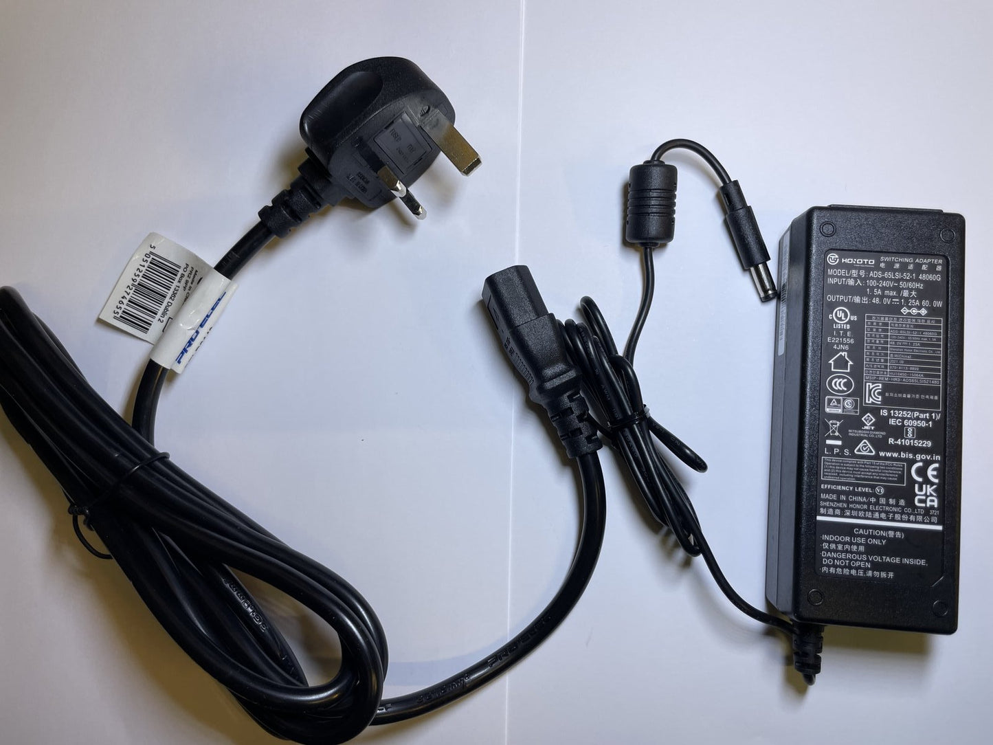 Replacement for 48V 1.25A AC-DC Power Adaptor for Netgear GS308P POE Switch