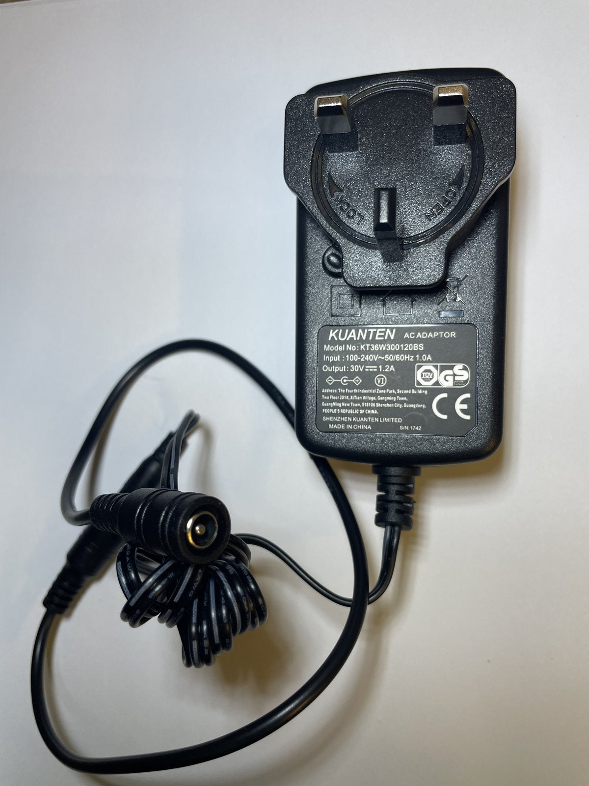 Replacement 30V AC Adaptor for 30V 0.8A Xing Yuan Model XY-3000800-B