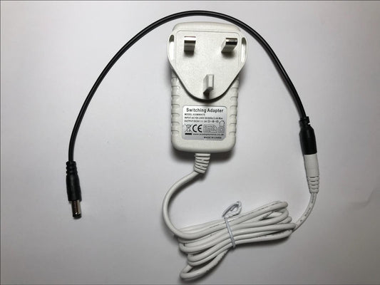 White Replacement for 6V 2A AC-DC Adaptor Power Supply 5.5mm x 2.1mm / 2.5mm