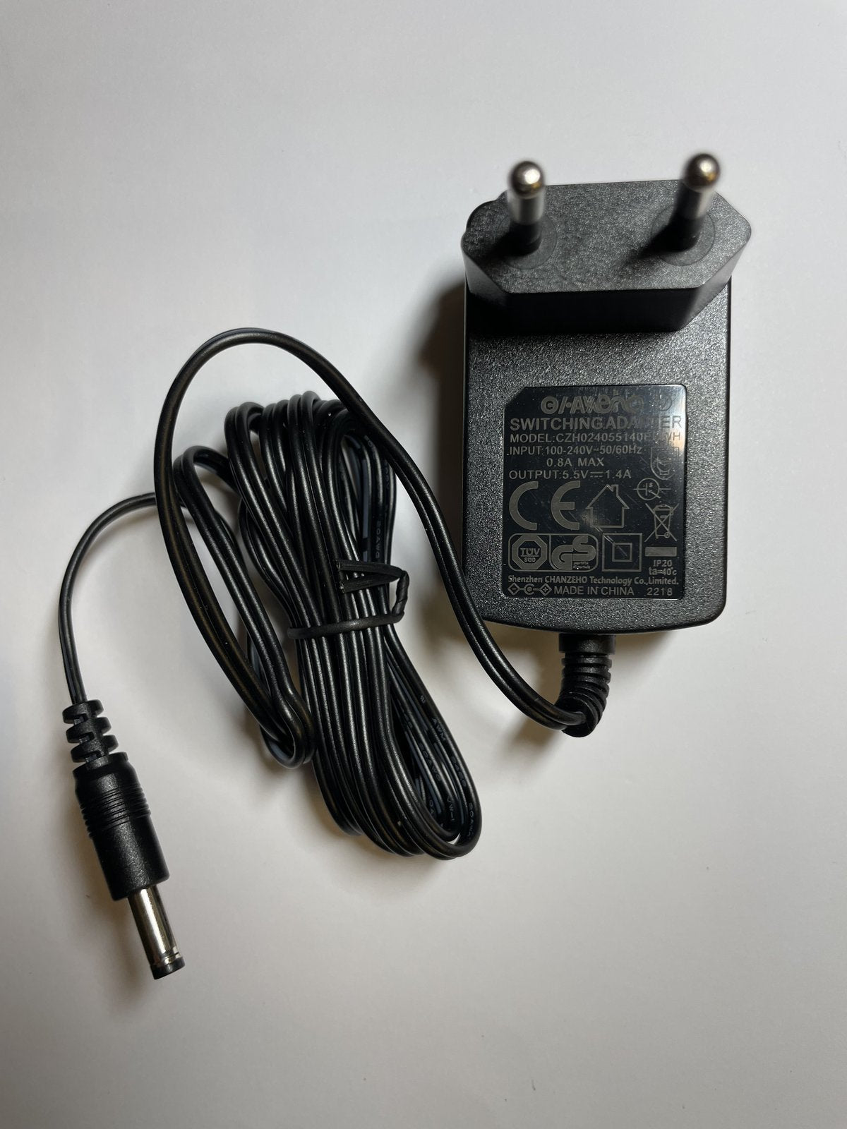 EU 5.5V 1.4A AC-DC Adaptor Power Supply Charger 4.75mm x 1.75mm Connector Size
