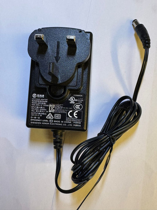 Replacement 12V 3A Power Supply for CY-1203000 12.0V 3.0A AC-DC Adaptor UK Plug