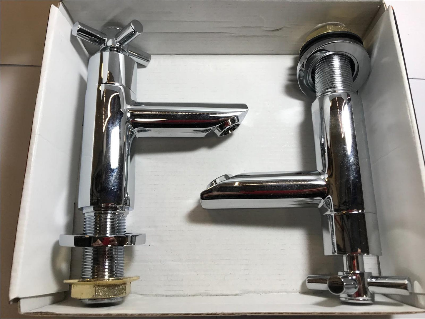 WICKES TRIVOR BATH TAPS FOR 2 HOLE BATHROOM BASIN HIGH/LOW PRESSURE 1/4 TURN
