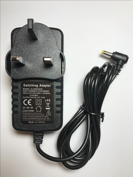 UK 9V Switching Adaptor Curtis DVD8737BUK Twin Screen 7 inch In Car DVD Player