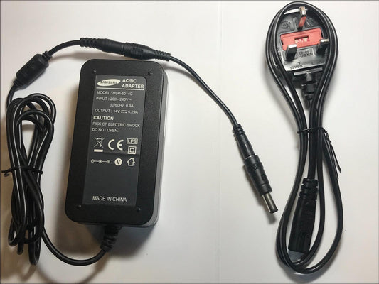 14.0V 4.29A 14V AC-DC Switching Adaptor Power Supply 6.0mm x 4.3mm centre pin