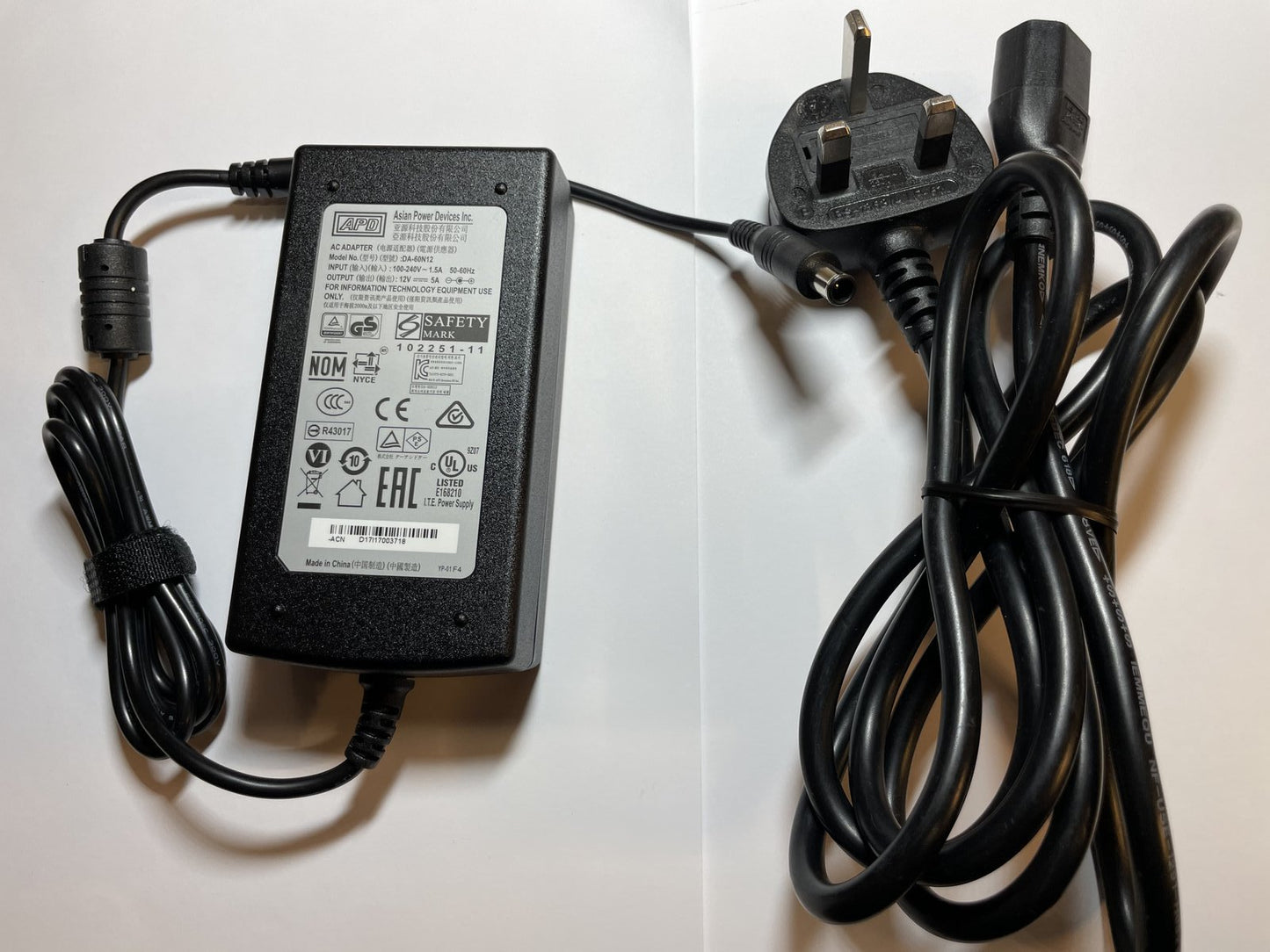 12V 3.8A Mains AC-DC Switching Adaptor Desktop Power Supply 6.0mm x 4.3mm