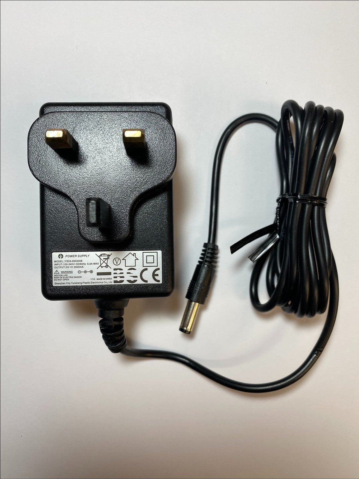 UK Replacement 4 5V 3000mA 3A AC-DC Adaptor Power Supply Model TDC SA2E-050-3000