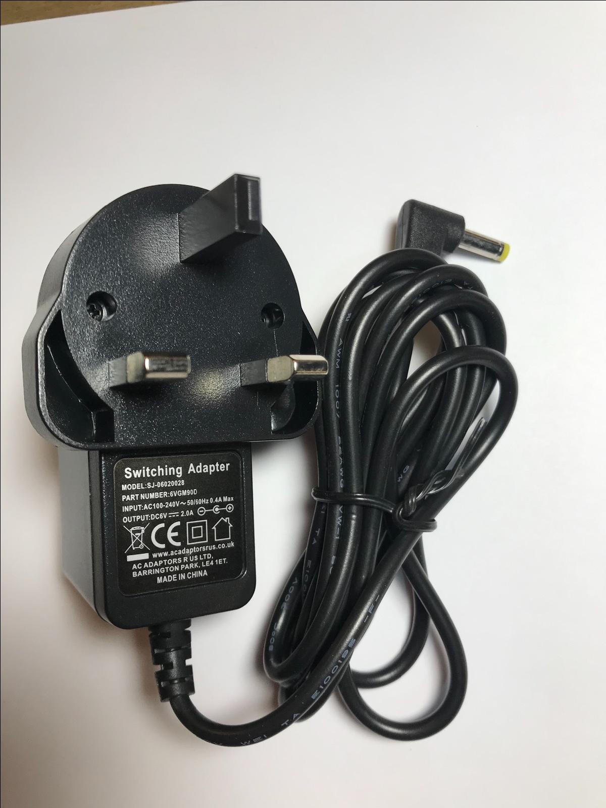 Replacement for 6V 600mA SWITCHING POWER SUPPLY S0031B0600060 THICKER VERSION