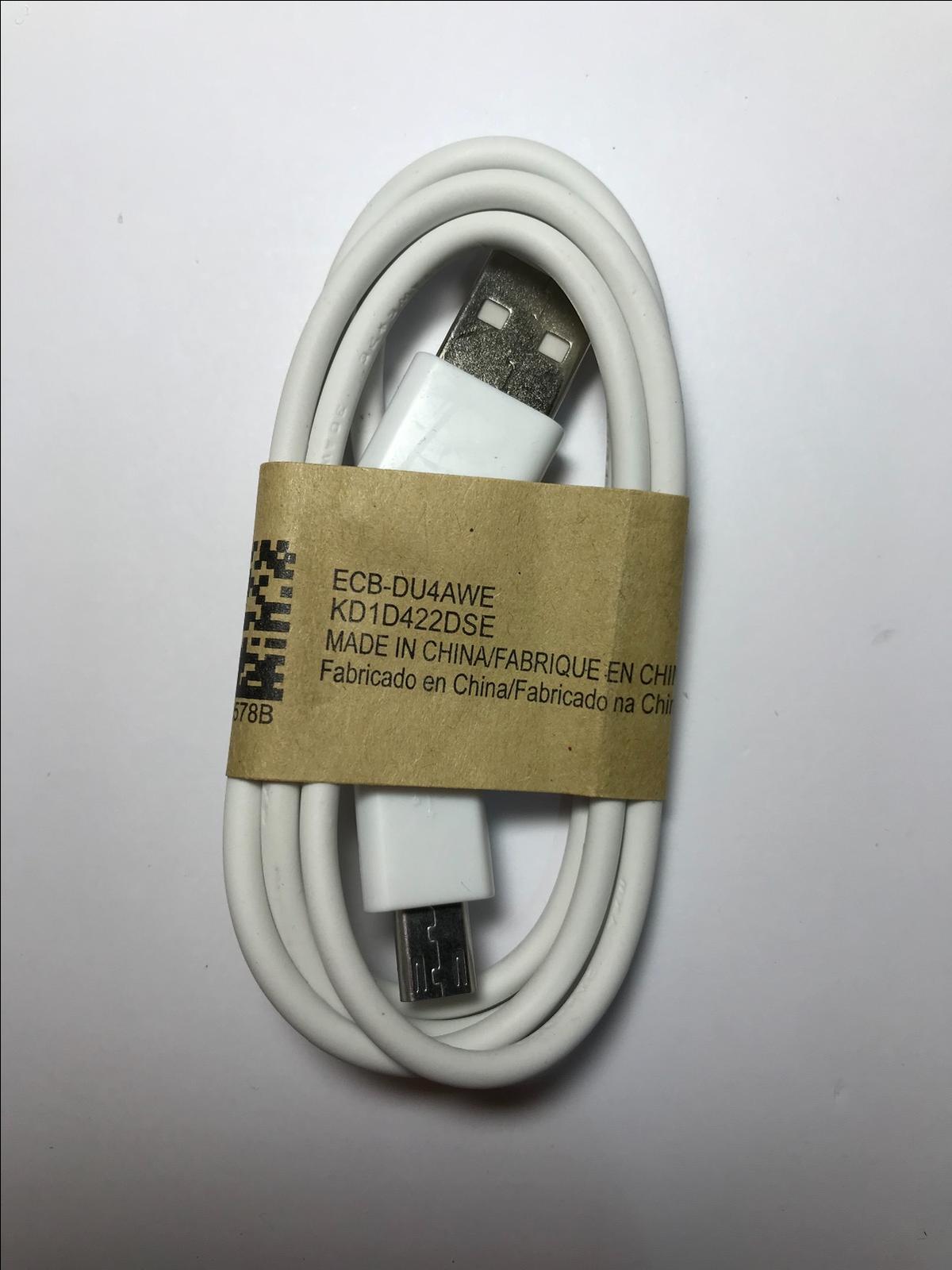 Genuine ECB-DU4AWE KD1D422DSE WHITE Micro B USB Cable Lead 1M Long GH39-01578B