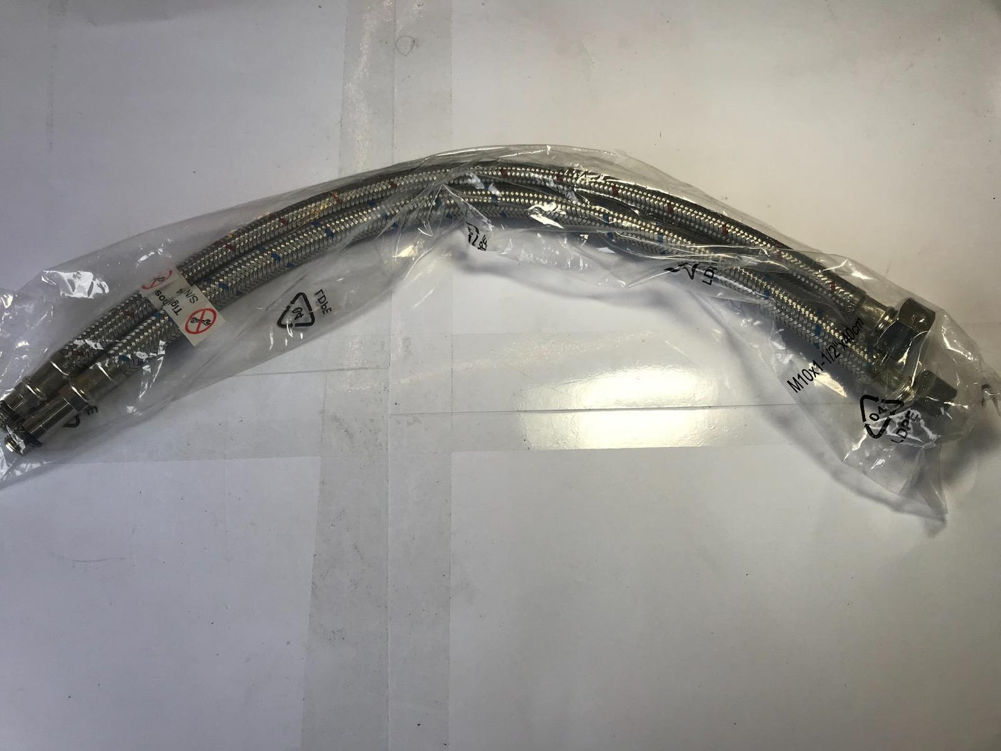 2x M10 10mm 400mm Kitchen/Basin Monobloc Mixer Tap Connectors Flexi Pipe Tails