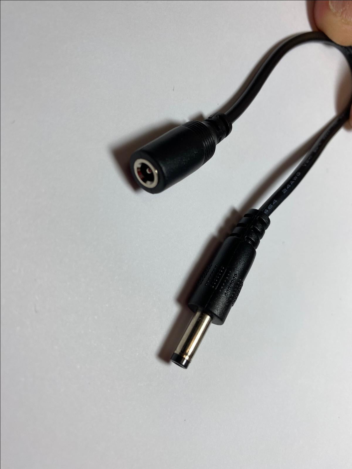 3.5mm x 1.3mm DC Wire Extension Cable to 4mm x 1.7mm Conversion Adaptor