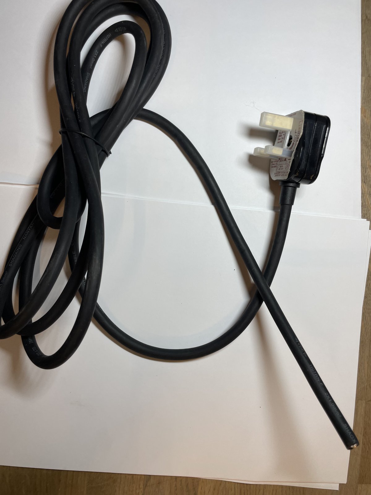 3 Metre Long Heavy Duty Power Cable Lead with UK Plug 13A Fuse for Power Tool