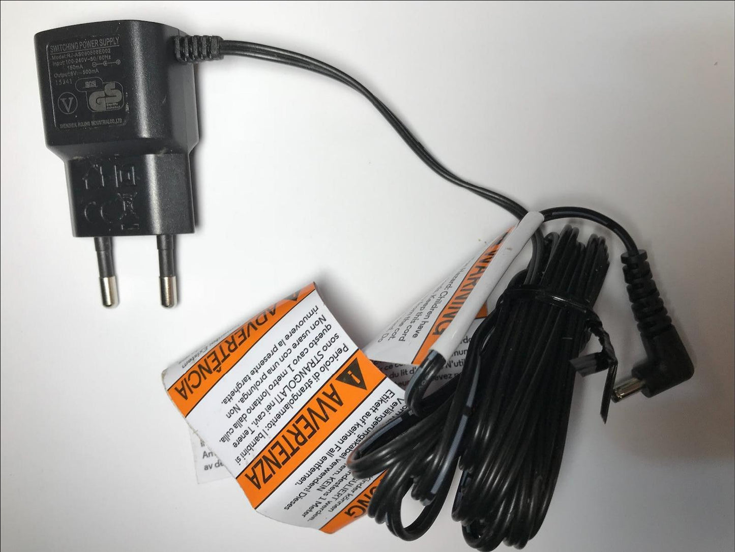 Replacement for GS EU Power Adapter Model No 1W506E 6V 500mA 6.0V 0.5A