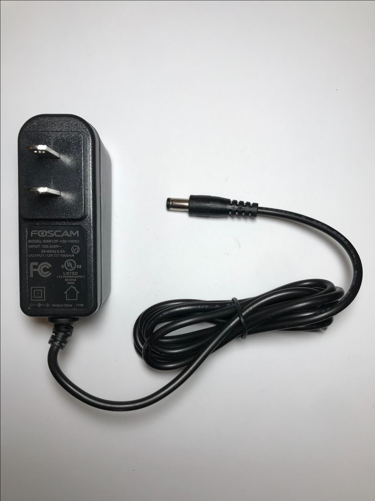 USA 12V 1A 5.5MM X 2.1MM AC-DC SWITCHING ADAPTOR POWER SUPPLY AMERICAN ...
