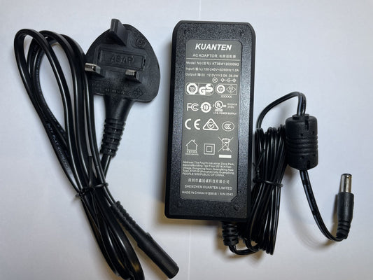 Replacement 12V 3A Power Supply for KPTEC Model K36V120300E