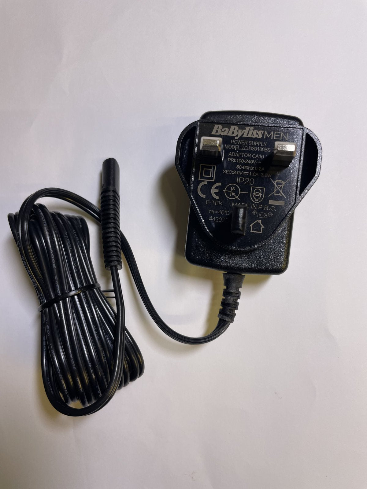 Replacement for 3.0V 1.0A 3.0W BaByliss MEN Power Supply ZDJ030100 Adaptor CA10