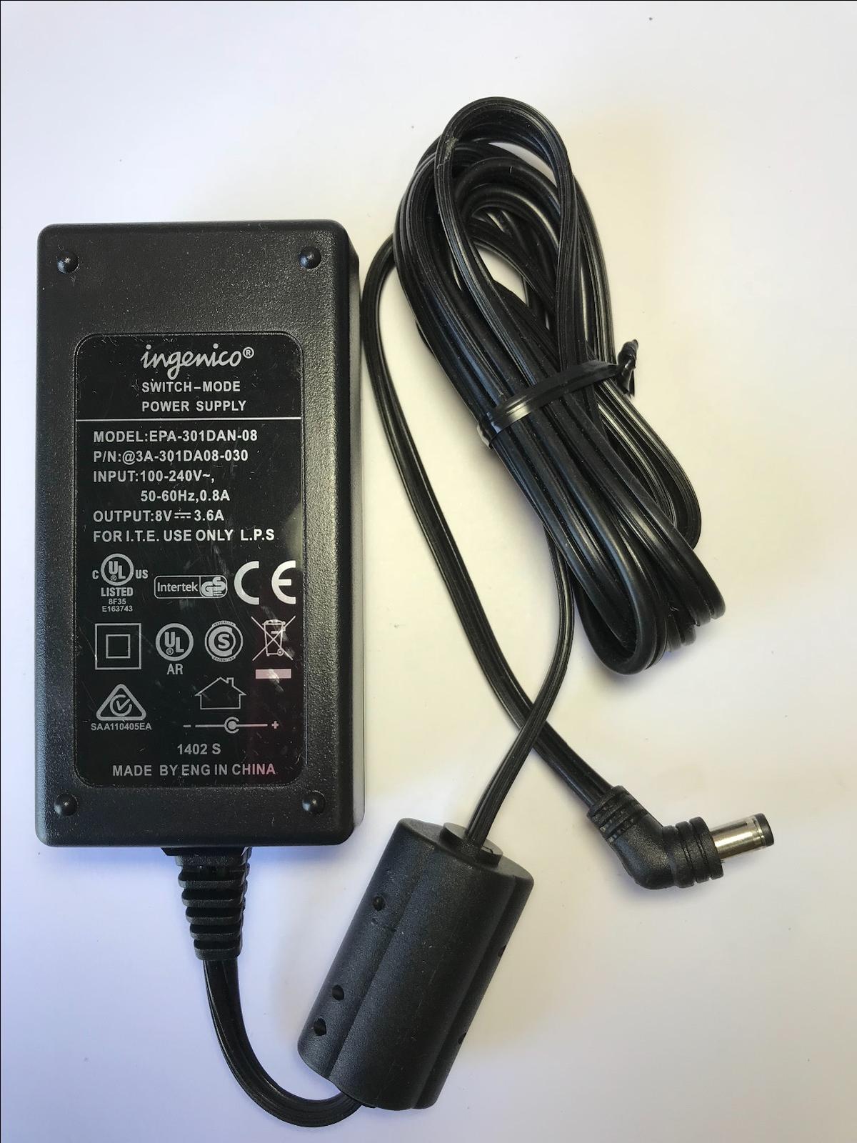Replacement for ingenico P/N 189559410 Switching Power Supply 8V 3.6A