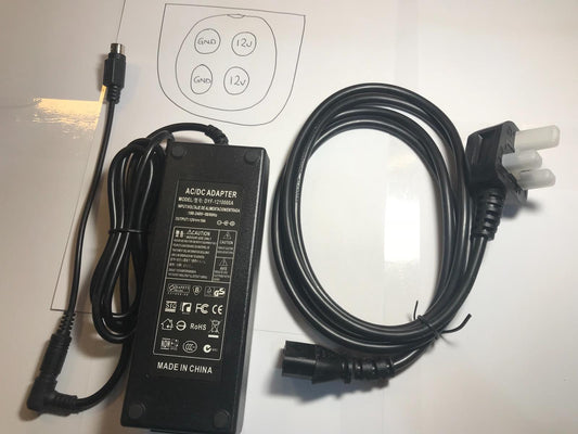 Replacement for 12V 6500mA AC Adapter CW1206500 4 Pin Power Supply + UK Plug