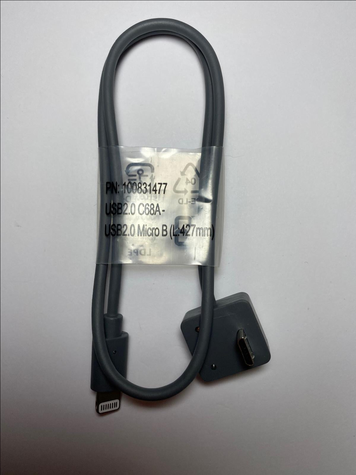 Lacie PN: 100831477 USB2.0 Micro B L:427mm Cable Lead to C68A Lightning