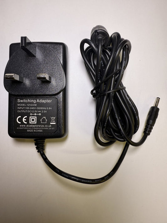 Replacement 12V 2A AC-DC Power Adaptor Charger for Chuwi LapBook 12.3 CW1535
