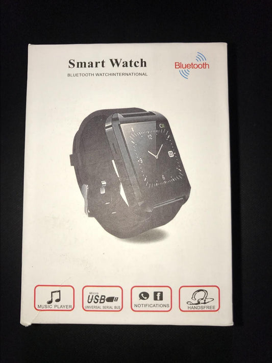 Black Bluetooth Smart Watch For Android Smart Phone With Mic & Speaker
