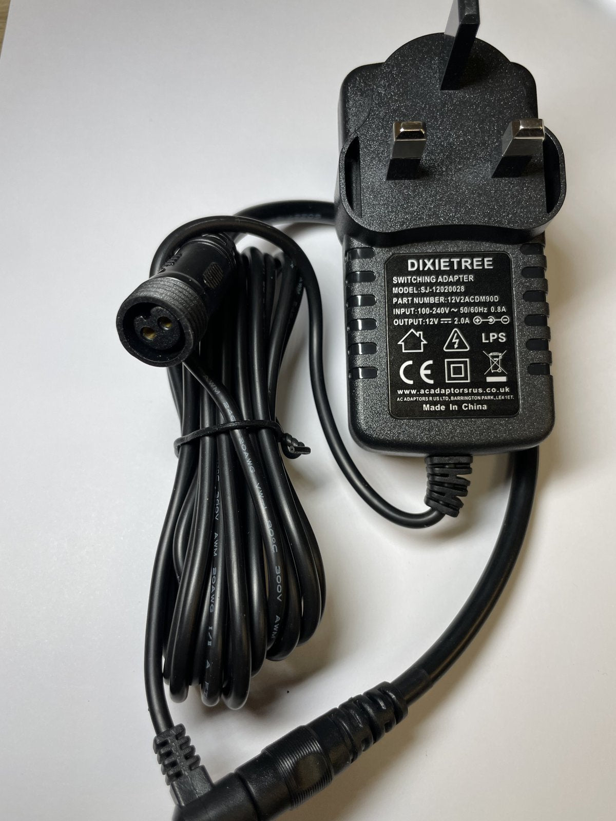 Replacement for 12.0V 12V 2.00A 24.0W LED Driver XY-1202000-BO UK Plug