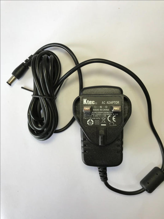 Genuine Ktec AC Adaptor model KSAC0900100W1UK 9.0V 1.0A Power Supply UK Plug
