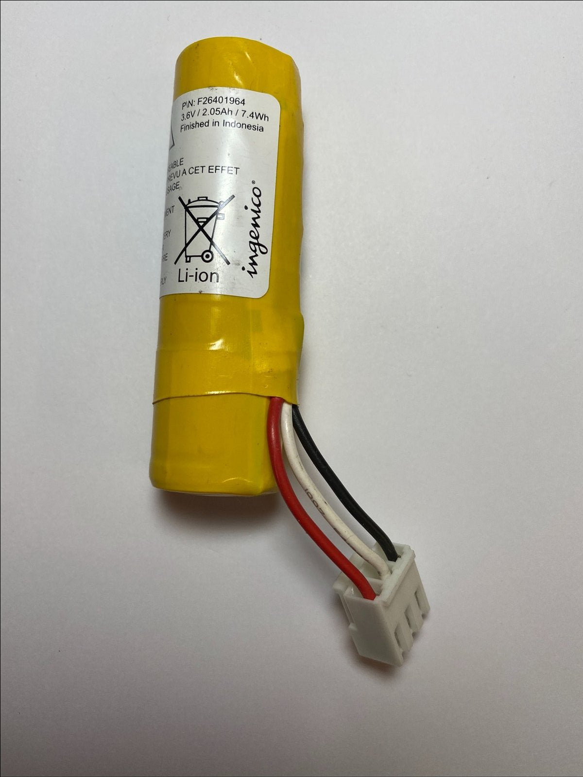 ingenico F26401964 3.6V 2.05Ah 7.4Wh Rechargeable Battery Li-ion 4 Card Machine