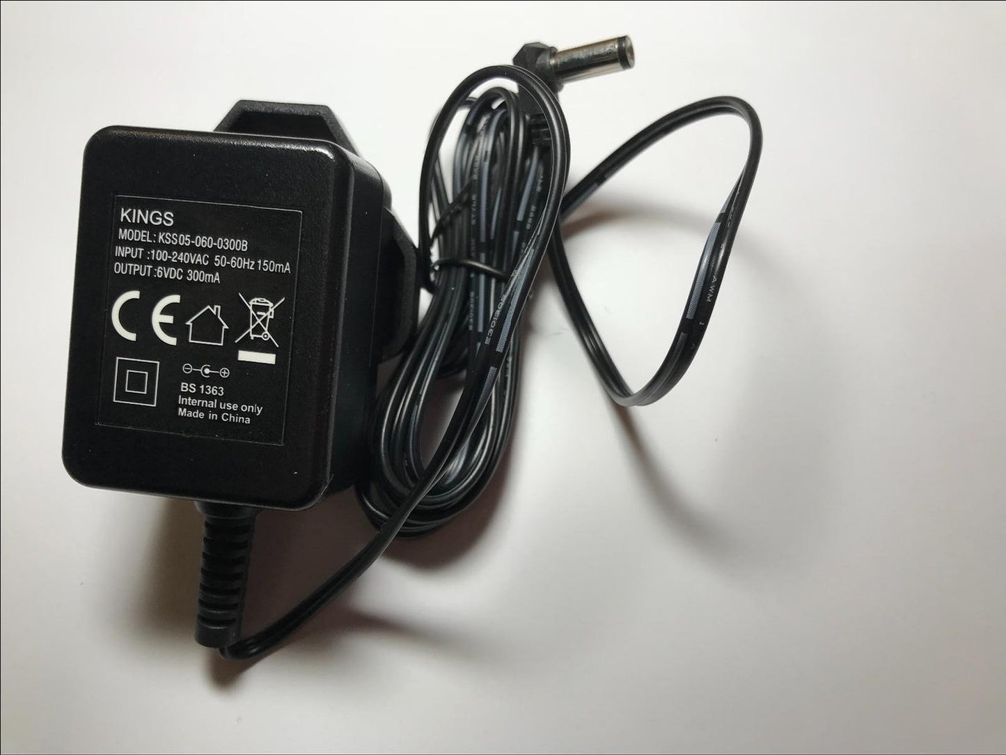 Replacement for 6V 300mA Battery Charger AD-0630-BS8P JCBD-CSK4810C AC Adaptor