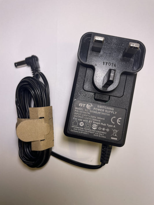 Replacement for 12V 1500mA BT WY-18B12R AC-DC Switching Adaptor Power Supply
