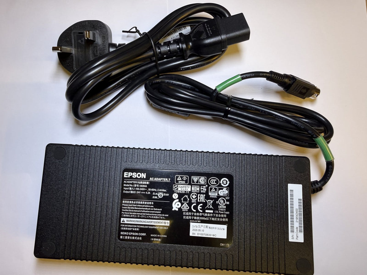 Replacement 24V 4.2A EPSON AC ADAPTER M284A 3 Pin Din 219542400 for Printer