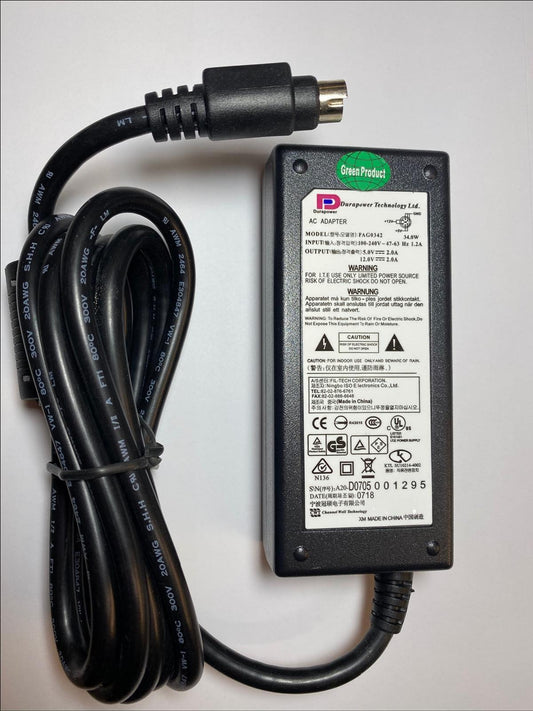 12V 1.5A 5V 2A 6 Pin DIN AC Adaptor Power Supply same as Model RS-E02AB1.5-S33