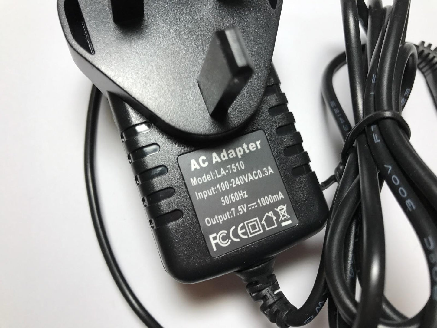 7.5V Negative Polarity AC-DC Power Adaptor for Casio Casiotone MT-70 Keyboard
