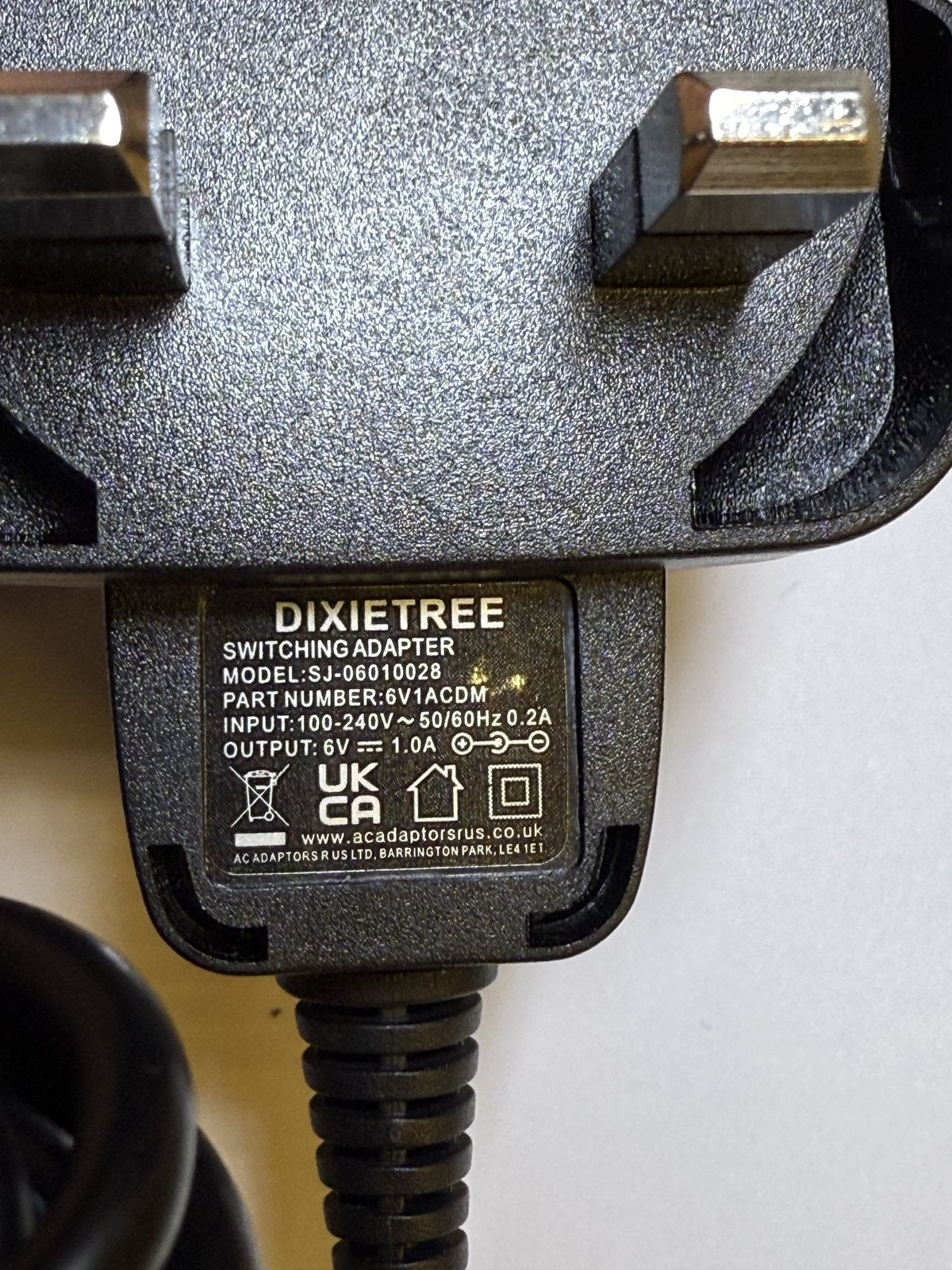 Replacement for 6.0V 600mA AC/DC Power Supply XB41-06.0-0600 Adaptor