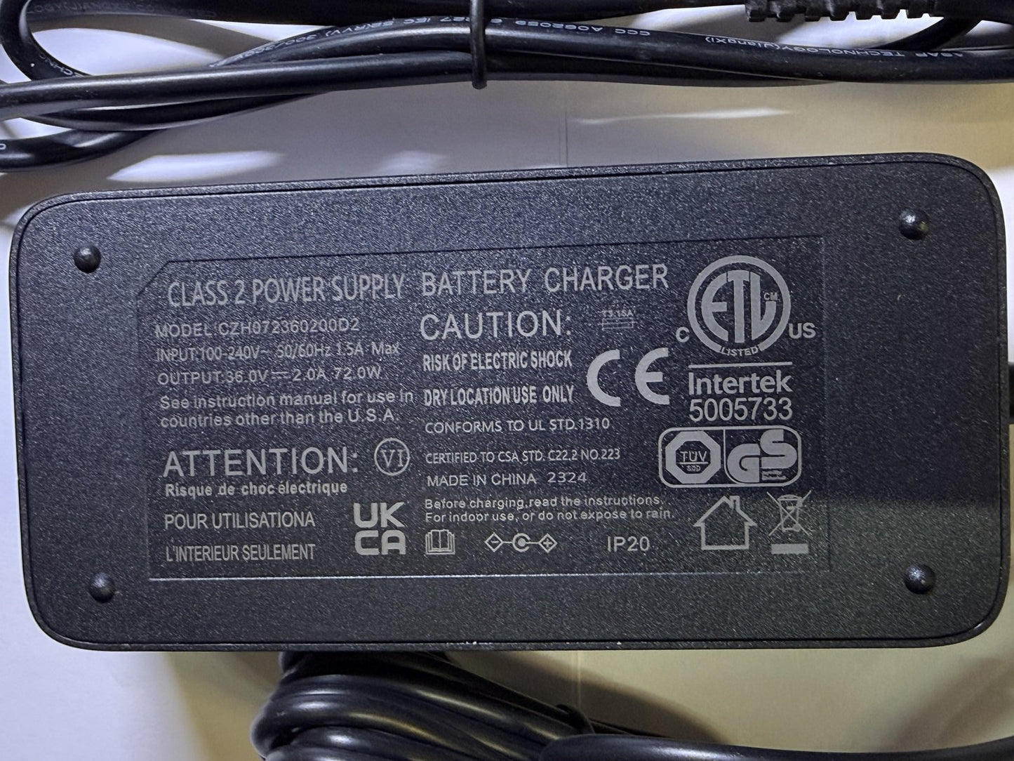 Replacement for 36V 2A LI-ION Battery Charger model SHC-8100LC KUNSHAN ST ELEC